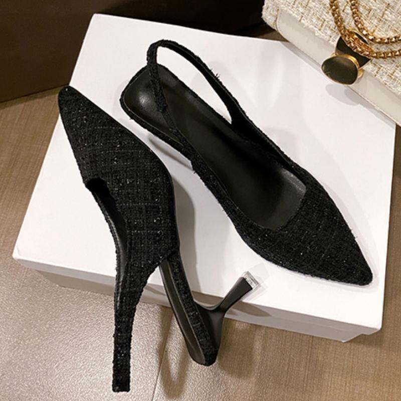 2024 весна и лето новые остроносые сексуальные темпераментные босоножки с неглубоким носком Туфли на высоком каблуке босоножки туфли-лодочки