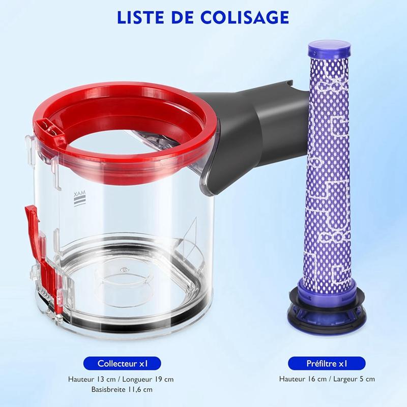 Контейнер для пыли для Dyson V7 V8 SV10 SV11 Запчасть Контейнер для сбора, номер детали. 967699-01-ABSW