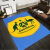 Australia Kangaroo and Emu Emblem Non-slip rug suitable for living room and bedroom sofas.