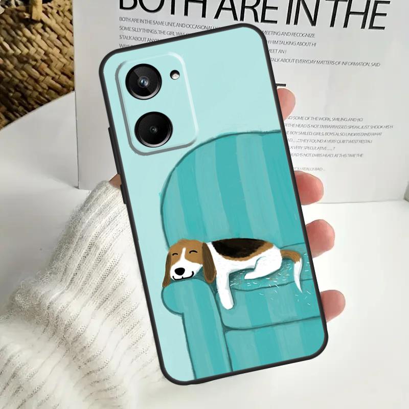 Beagle Dog For Realme 12 Pro Plus 11 10 9 C67 C55 C53 C35 C33 C30 C25s C21Y C15 GT3 GT5 GT Neo 5 Case