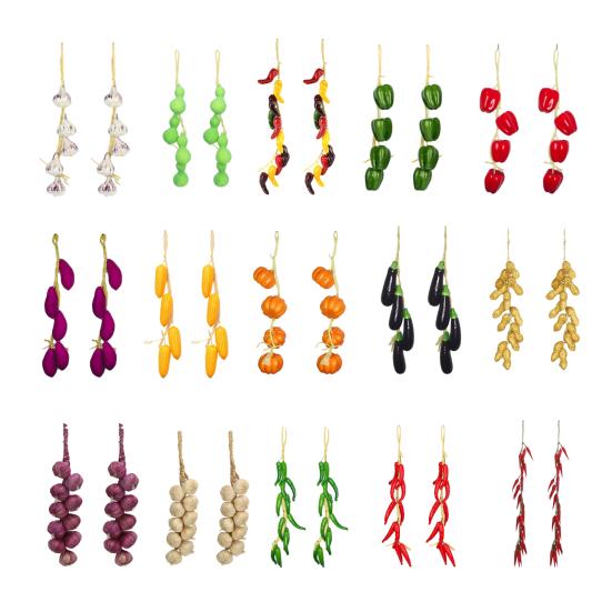 Искусственные овощи на нитке, имитация овощной гирлянды, реалистичные декоративные поддельные овощи для дома, фермы, вечеринки, настенного украшения, реквизит для фотосъемки