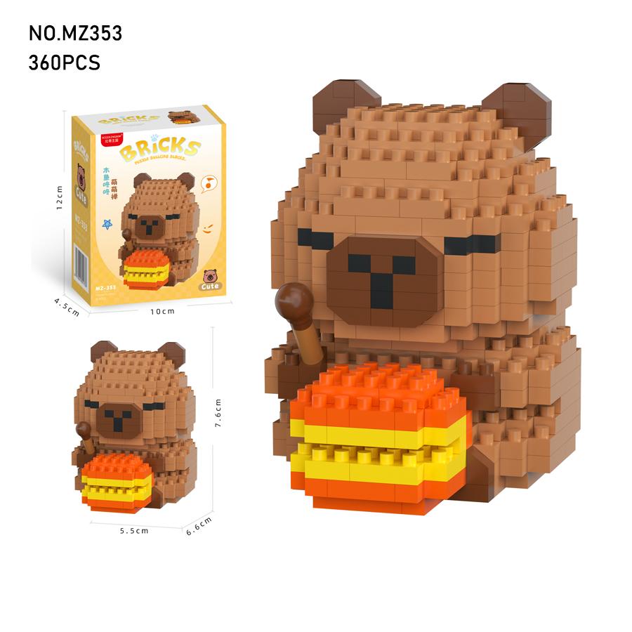 Miniso Игрушки Капибара Кукла Микрочастицы Строительные блоки Развивающие игрушки Сделай сам Милая мультяшная фигурка для детей Подарки на день рождения