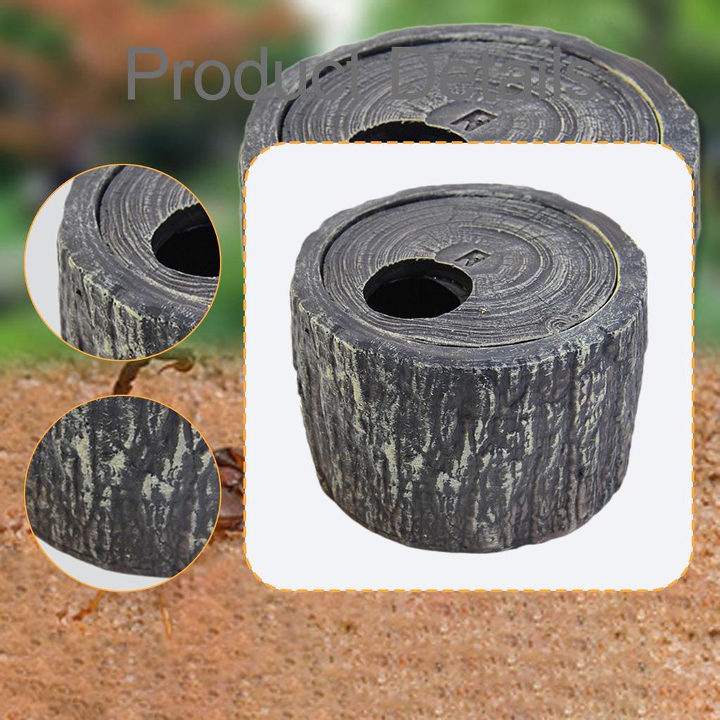 Прочный Рептильный Укрытие Смоляная Пещера Реалистичный Ствол Дерева Укрытие Укрытие Среда Обитания Аксессуар Прочный Декоративный для Террариума Геккона