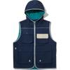 Li Ning Outdoor Series Свободный крой Жилет без рукавов на молнии с капюшоном Унисекс Жилеты Темно-синий AMDU087-1