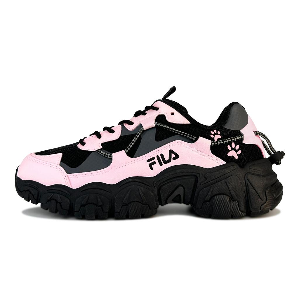 Fila Розовая лапка, Крутой кот, Мерцающий кот, Амортизация, Низкие, Массивные кроссовки, Унисекс, Романтичный розовый 1JM02570H-001(Команда79-)
