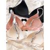 Комплект нижнего белья Ice Silk Comfort, женский сексуальный бюстгальтер Push Up с глубоким V-образным вырезом, регулируемый бюстгальтер с буквами и кружевными трусиками