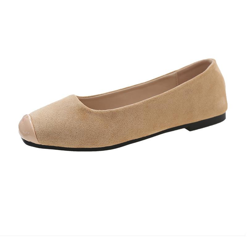 Поздний вечерний ветер нежная обувь женская обувь на плоской подошве одинарная обувь женская новая весна и лето французская с мелким вырезом мягкая подошва беременные женщины обувь-бобы