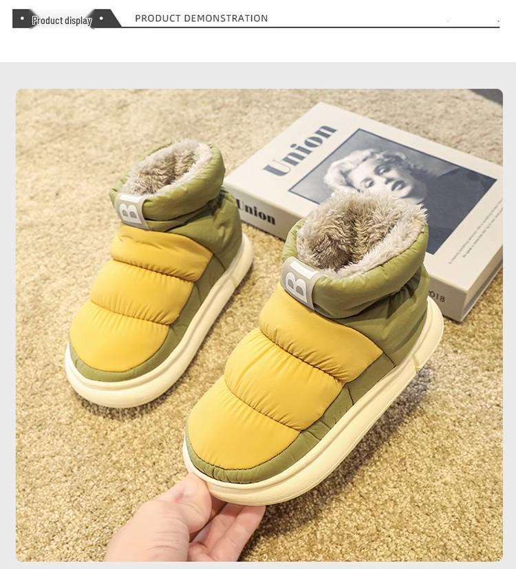 Мужские водонепроницаемые нескользящие зимние ботинки для снега с плюшевой подкладкой