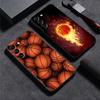 Черный Мягкий Чехол для Телефона для Samsung Galaxy A24 A55 A26 A72 A32 A35 A36 A23 A53 A25 A71 A22 A52 A51 A73 Баскетбол