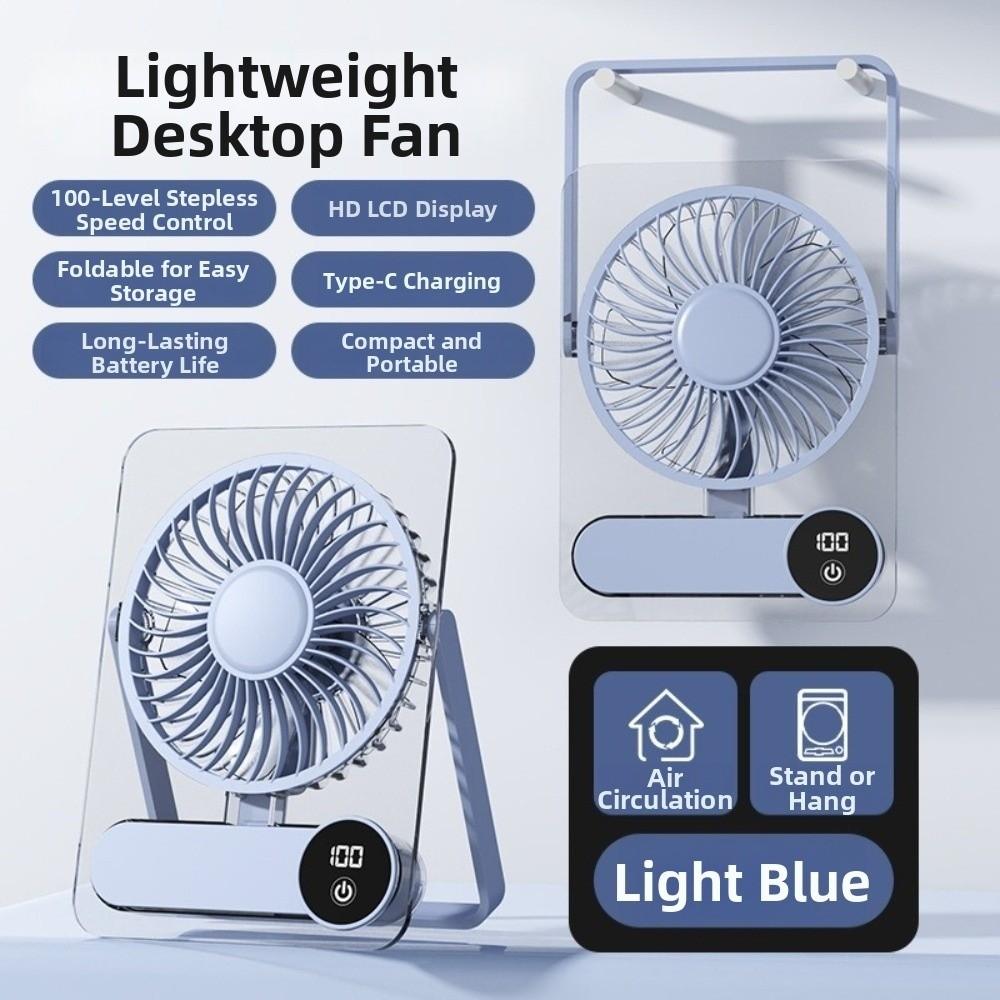 Foldable Desk Fan Wall Hanging&Handheld Mini Electric Fan Table Cooling Fan for Outdoor Camping