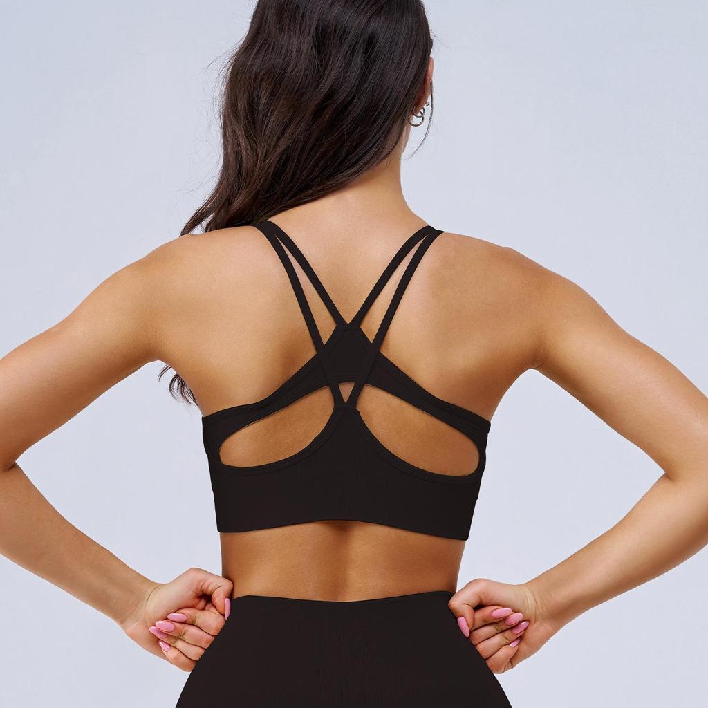Women's Medium-High Intensity Cross-Border Sports Bra - Shockproof & Supportive for Running and Yoga