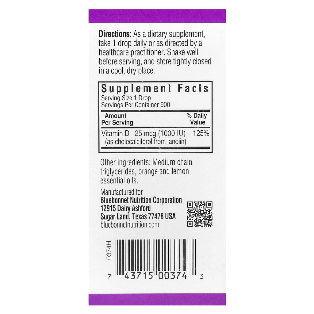 Liquid Vitamin D3 Lozenges, Natural Citrus Flavor, 1,000 Iu, 1 Fl Oz (30 Ml)