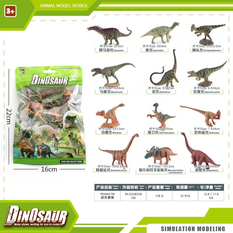 Simulation Jurassic Dinosaur Static Ornament Velociraptor Tyrannosaurus Triceratops Stegosaurus Spinosaurus Model Toy