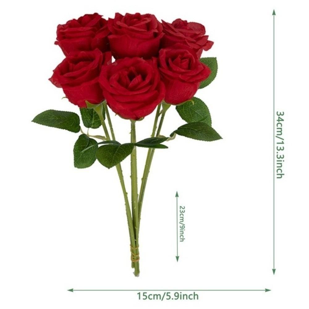 Silk Rose Simulated Rose Bouquet Small Bundle Artificial Flowers  Valentine's Day Gift