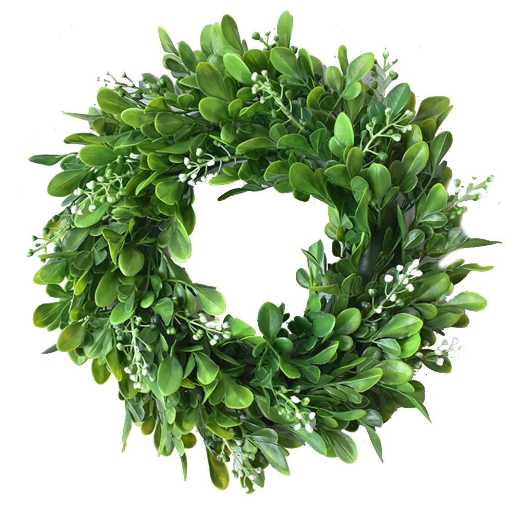 30 см искусственные зеленые листья венок ягодная гирлянда передняя дверь окно настенный декор