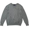 Polo SS26 Вязаный свитер с вышитой лошадью, V-образным вырезом, хлопковый, с длинным рукавом, мужской свитер 710879995-001