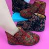 Cotton Boots Winter Soft-soled Cotton Shoes Women's Comfortable Velvet Warm Ethnic Style Mother Cotton Shoes the Elderly Grandma Cotton Boots