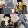Scarf Designer Niche Macaron Candy Solid Color Cross Wool Fashion Ins Knitted Scarf