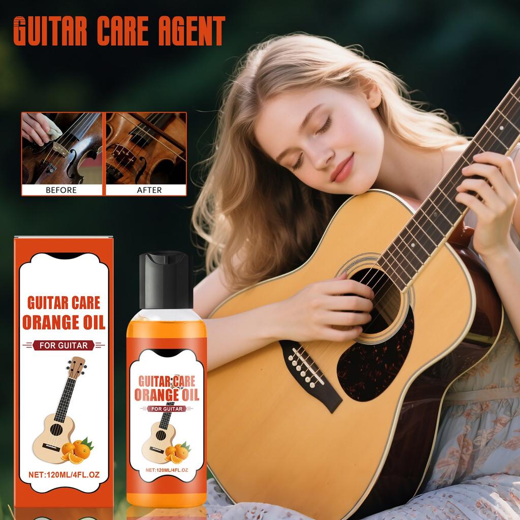 Кондиционер для чистки гитары 2-в-1, чистящее средство для деревянных инструментов, очиститель для гитарных струн, 120 мл