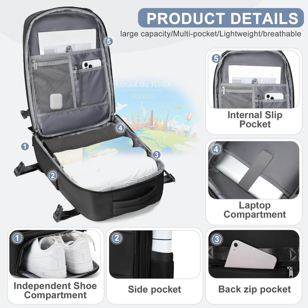 Ручная сумка, рюкзак для багажа, женский рюкзак для путешествий в самолете, школьный рюкзак для ноутбука для девочек, городской деловой мужской рюкзак