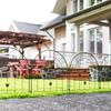 Garden Fence Steel Fence 300 Cm X 70 Cm High Decorative Lattice Fence Set Fence Elements Black