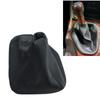 Manual Gear Shift Knob PU Leather Gaiter Boot Case + Frame Shifter Collar Cover For BMW E39