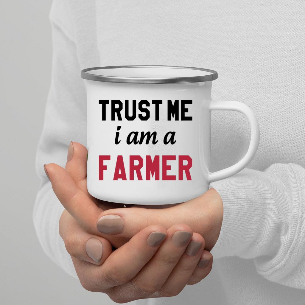 Кружка для кофе с эмалью Trust Me I Am с ручкой для вина, пива, сока, колы, молока, лучший подарок на праздник на открытом воздухе