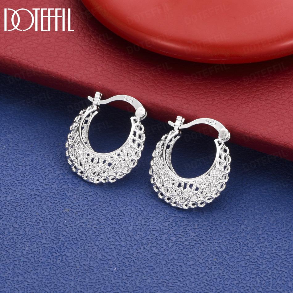 Серьги из стерлингового серебра 925 пробы, винтажные, с ажурной вырезкой - Модные свадебные украшения