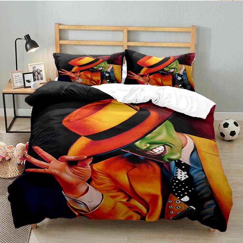 The Masked Green Man 3PCS Bedding set,Ideal for 1pc Duvet Cover And 2pcs Pillowcases Perfect for Fan gift,Ideal for Bedroom, Dormitory