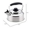 Yoshikawa SH8417 Wide-Mouth Whistling Kettle, 2.6L, Stainless Steel, Induction and Gas Compatible, Tsubame-Sanjo, Made In Japan