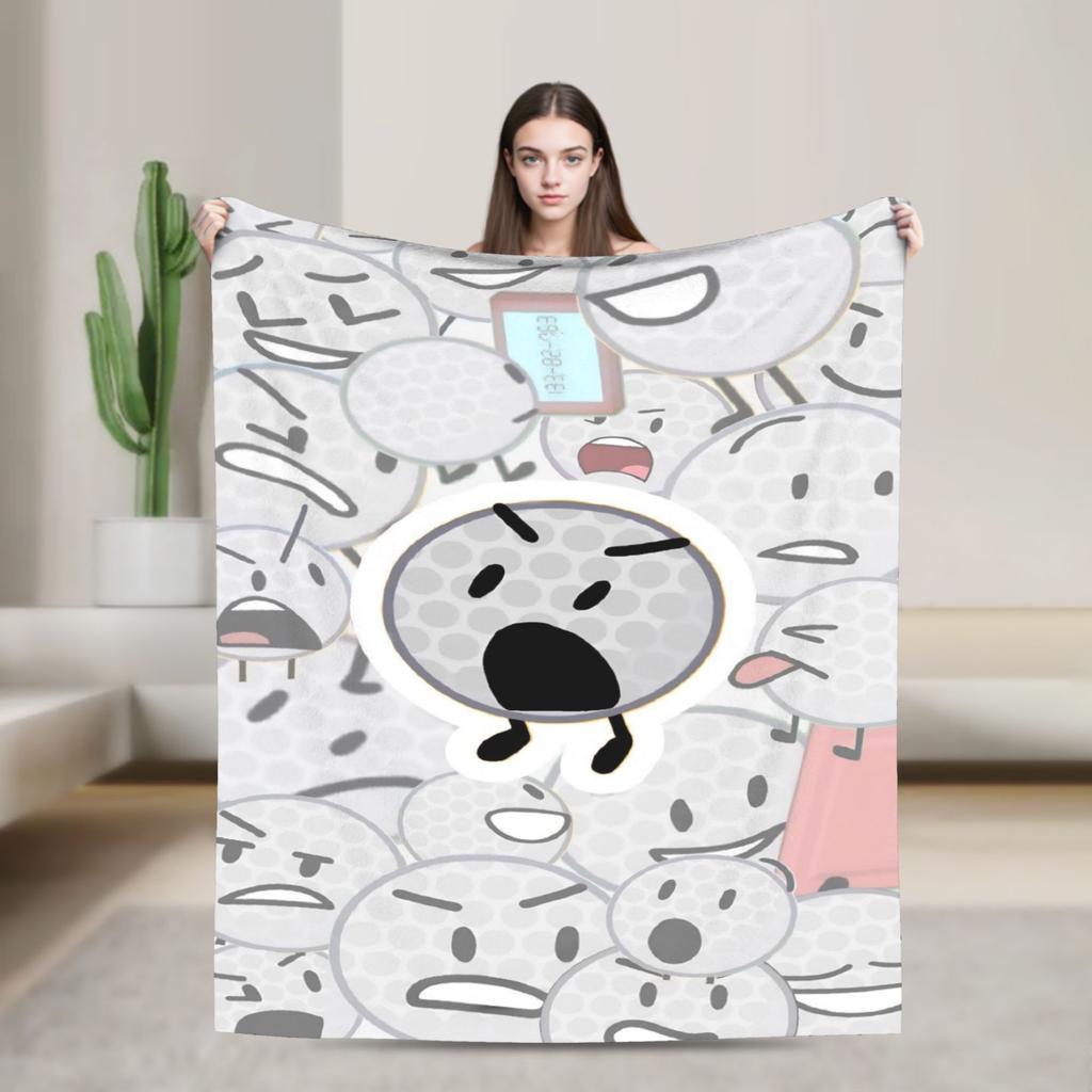 Cute Fan BFDI Animated Blankets Wool Funny Warm Throw Blanket for Chair Covering Sofa Autumn/Winter