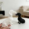 Статуэтка таксы 3D-печать Милая скульптура собаки для декора домашнего офиса, рабочего стола, полки Коллекционный подарок для любителей собак