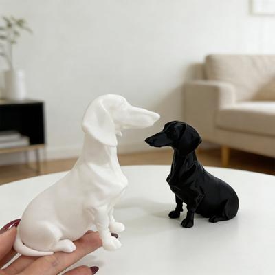 Статуэтка собаки таксы 3D скульптура собаки для офисного стола полки для дома напечатанный милый декор коллекционный подарок