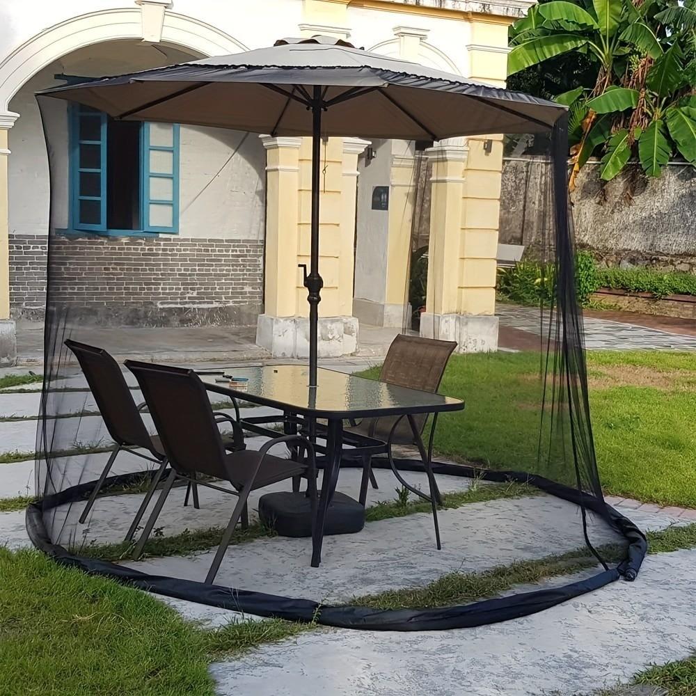 9/10 FT Patio Umbrella Mosquito Netting Fine Mesh Mosquito Net Cover Camping