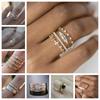 Комплект колец Weiya Luxury Zircon Flower: Ювелирные изделия на годовщину помолвки в европейском и американском стиле