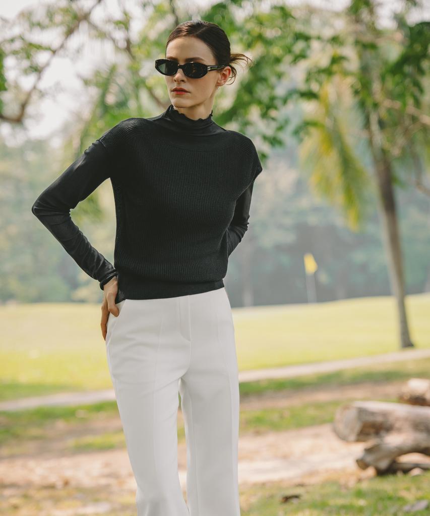 OBER GOLF Summer Boat Neck Knit (Black)