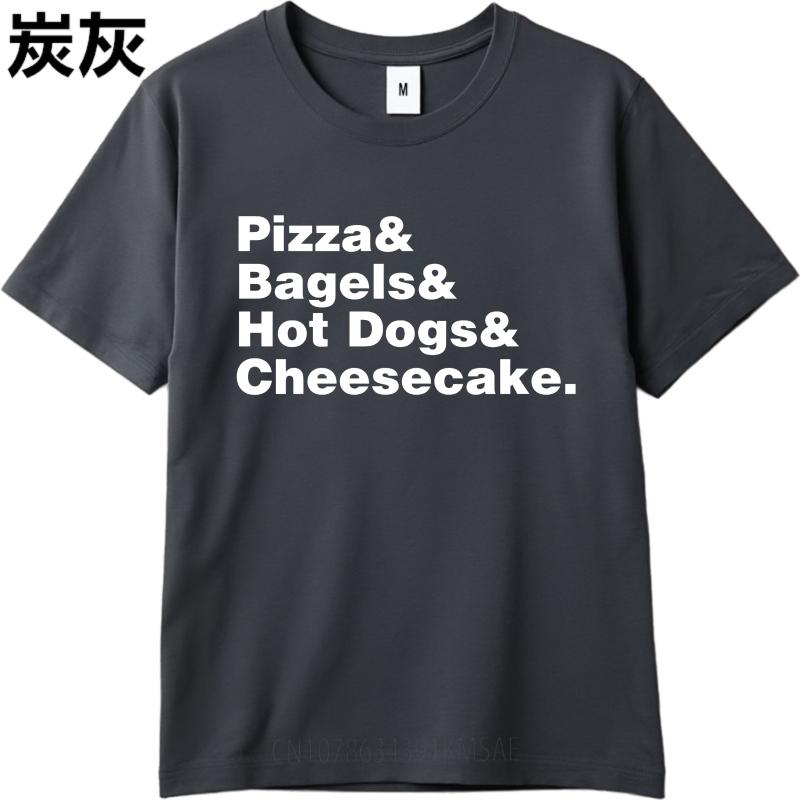 Hiphop Boys Summer T Shirt Pizza Bagels Hot Dogs Cheesecake Short Sleeve Travel ONeck Unisex Tee Shirt Relaxed Fit Tshirt