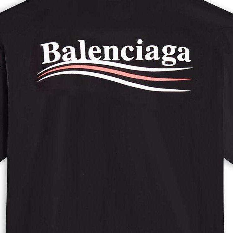 Balenciaga Женская футболка FW21, черная, артикул 612964TKVJ11070