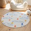 Современный стиль украшения гостиной круглый ковер утолщенный плюшевый прикроватный коврик ковры с мультяшным рисунком для спальни дома пушистый мягкий ковер