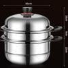 Двухъярусная пароварка ZISIZ из нержавеющей стали