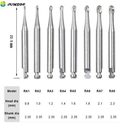 5 шт./кор. стоматологические боры из карбида вольфрама, низкоскоростные круглые серии RA для стоматологической лаборатории или клиники, диаметр хвостовика 2,35 мм Dentsit