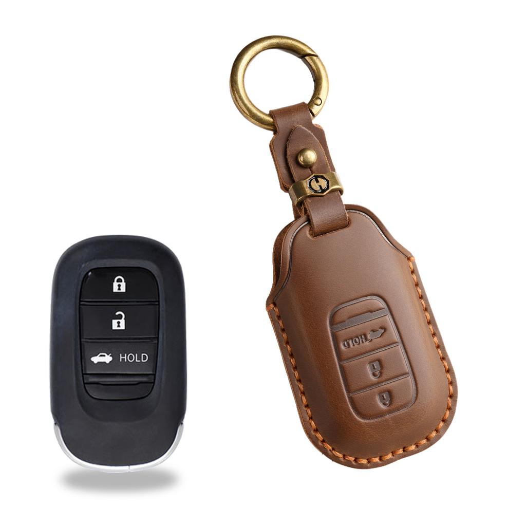 Новый ретро чехол для ключей подходит для нового Honda Accord Civic, ручная работа, кожаный брелок для ключей автомобиля.