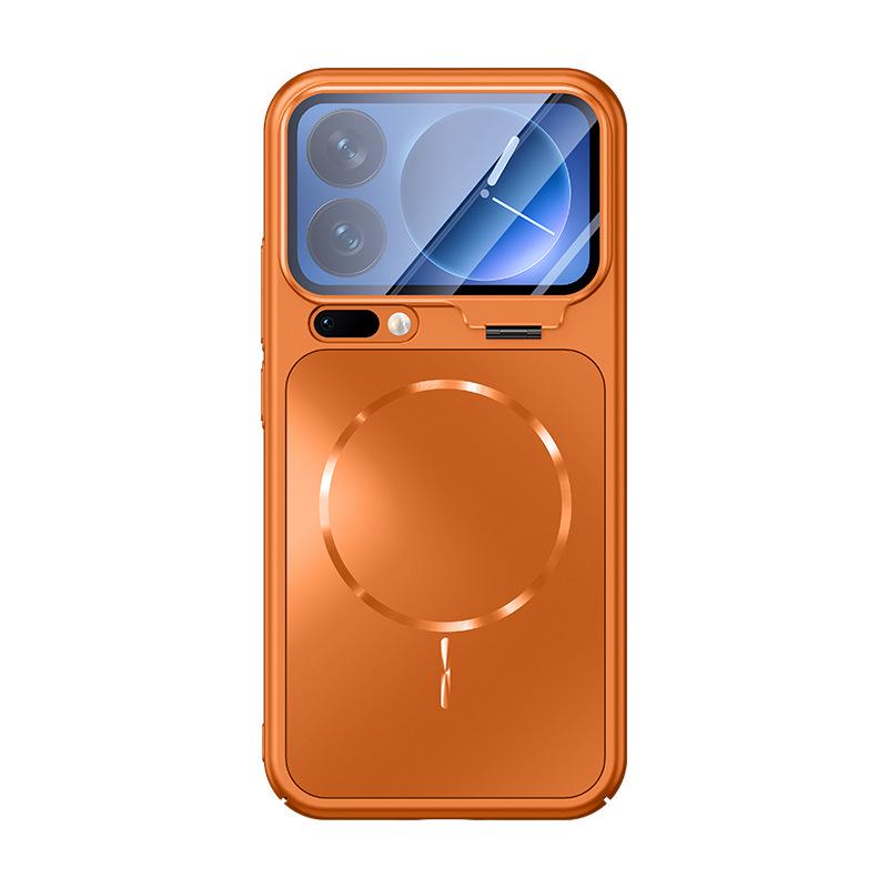 Чехол Xiaomi 17Pro Max с подставкой для объектива: Магнитный защитный чехол с полным покрытием