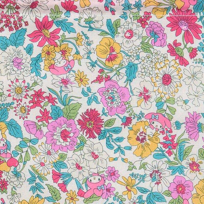 Мешочек на шнурке Sanrio My Melody из ткани Liberty Розовый (Цветок) NEW