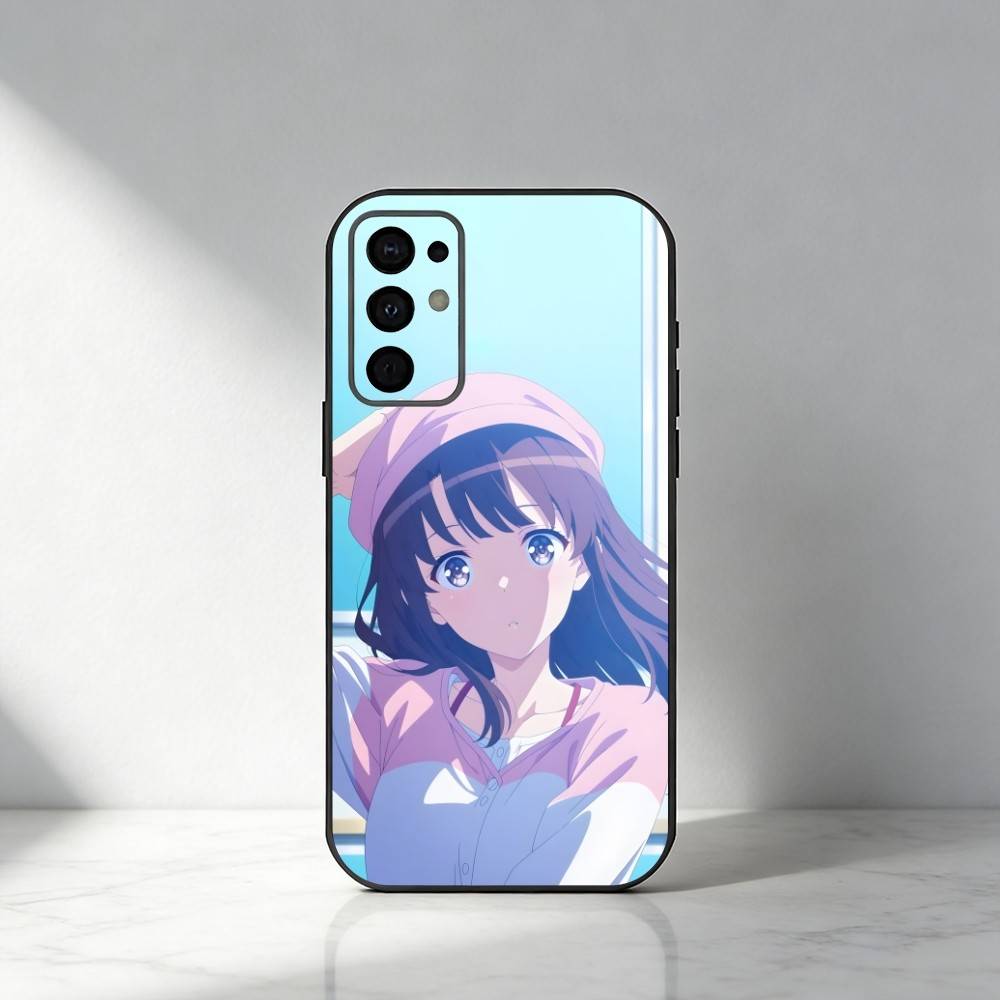 Чехол для телефона M-Megumi Anime S-Saekano для Samsung S25, S24, S21, S22, S23, S20, Ultra, S26, Plus, Fe, Note, 5G Черный