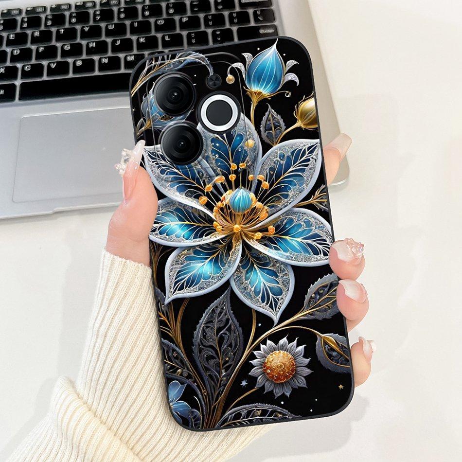 For Itel A80 Beautiful Bow Rose Painting Phone Case For Itel A80 A671L A671LC Shockproof Soft Silicone Cases