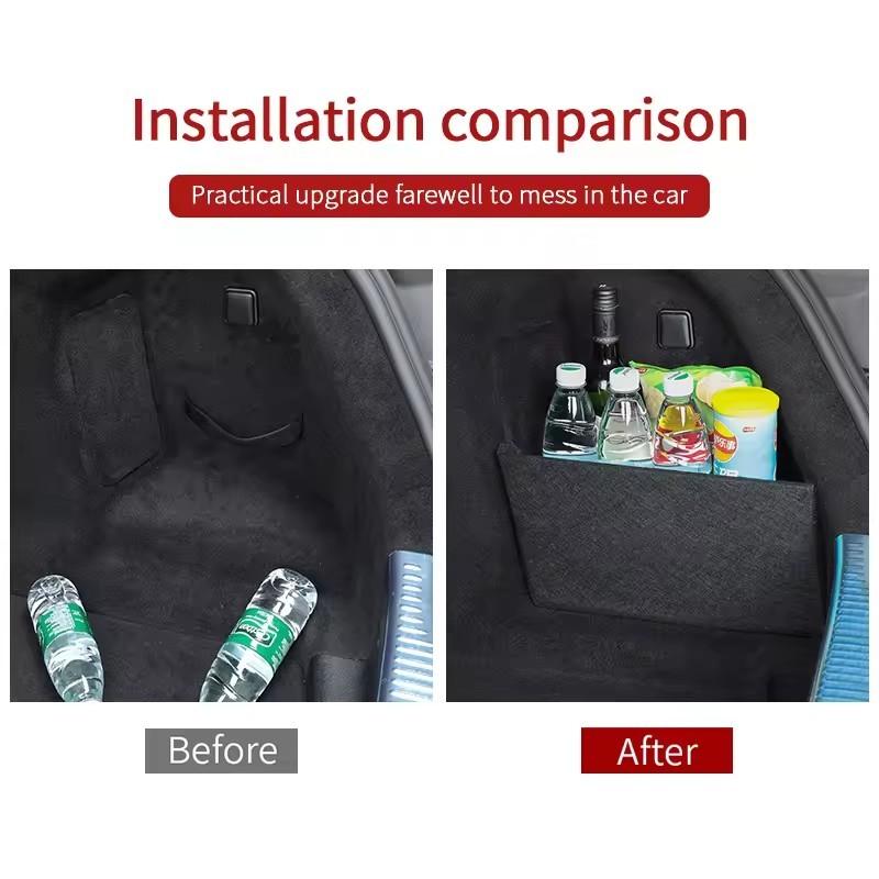 For Volvo XC40 2018~2025 2024 23 Car Organizer Thickening Trunk Side Partition Trunk Interior Storage Box Parts