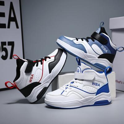 Одноклассники Детские кеды с высоким верхом Кроссовки Осень Липучка Средние и старшие детские кроссовки Баскетбольные кроссовки Повседневная обувь