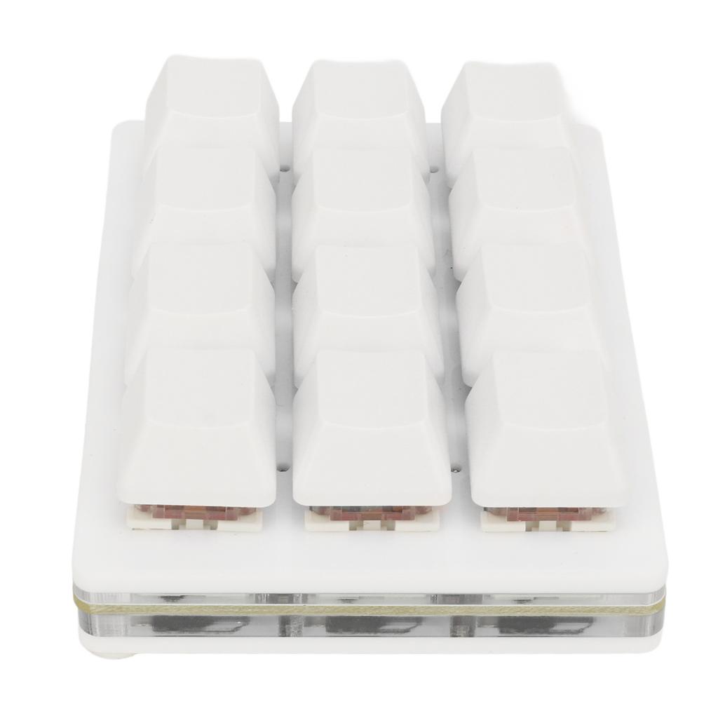 12-клавишная механическая игровая клавиатура с USB-подсветкой, светодиодной подсветкой, возможностью горячей замены, красным переключателем из ABS 