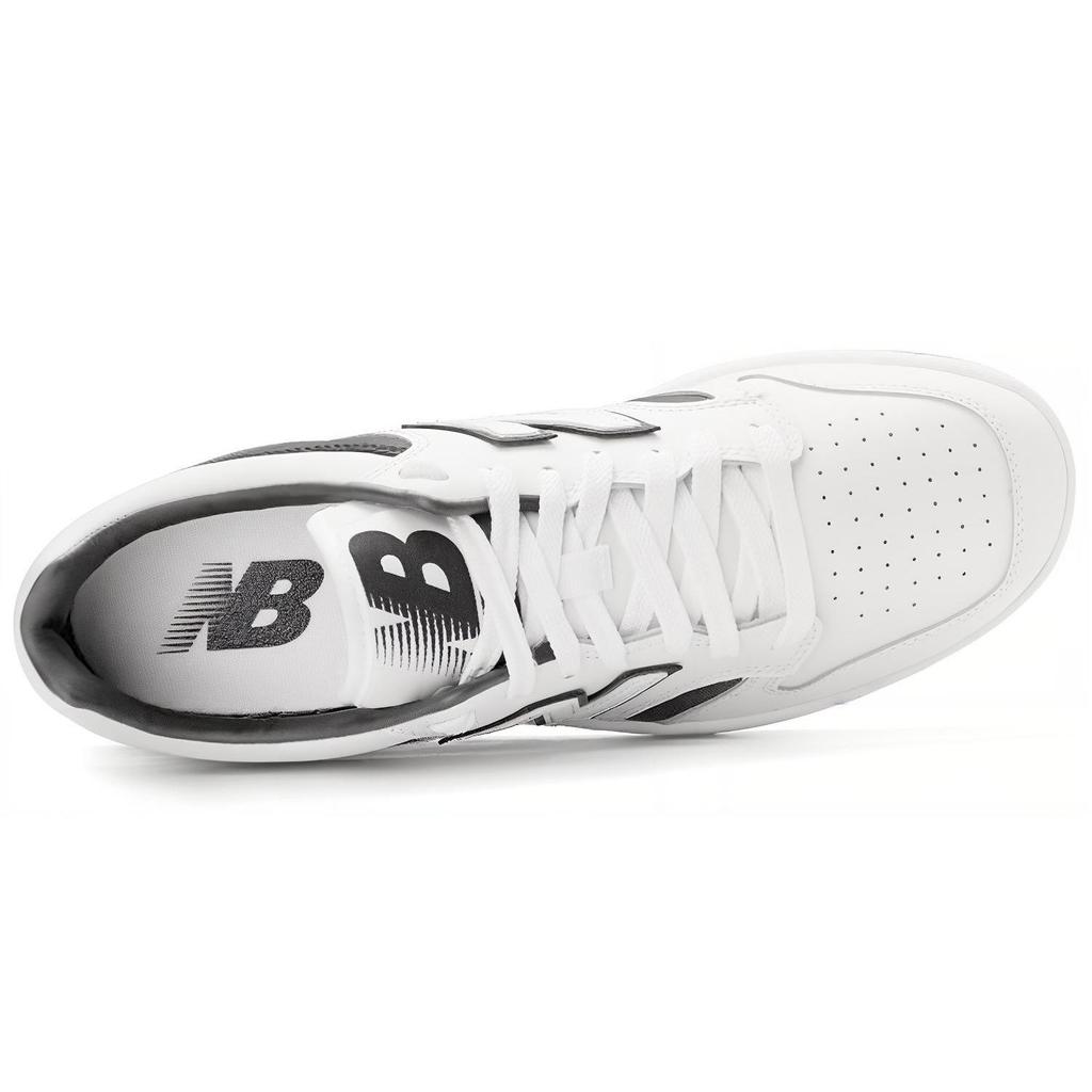 New Balance Nb 480 Низкие из синтетической кожи Прочные Легкие Низкие кеды для скейтбординга Унисекс кеды для скейтбординга Черные Белые BB480LAB